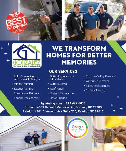 Celebrating Excellence: Gonzalez Painters & Contractors Featured in Durham Magazine's Best of Durham Issue