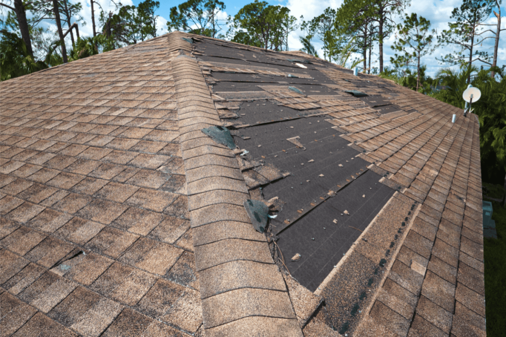 Hail-damaged roof repair