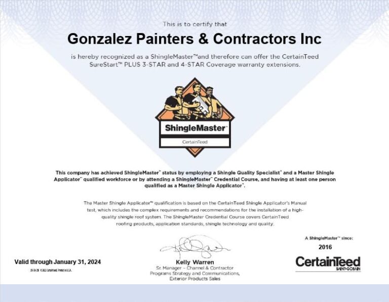 1 Durham Exterior Painting Company Gonzalez Painters Contractors   ShingleMaster 768x595 