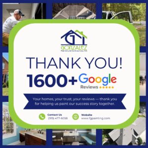 Thank You for 1,600+ Google Reviews: A Milestone Painted with Trust